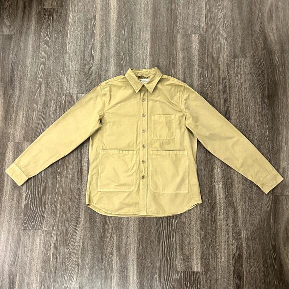 EUC Aspesi Sand Utility Shirt Jacket Sabbia Sz XL Cotton Workwear Overshirt Tan - Picture 2 of 16